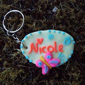 Name key chain- Nicole (personalized)